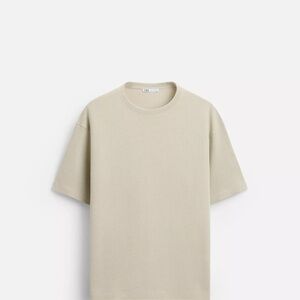 Zara Mens Soft Ribbed Short Sleeve T-Shirt